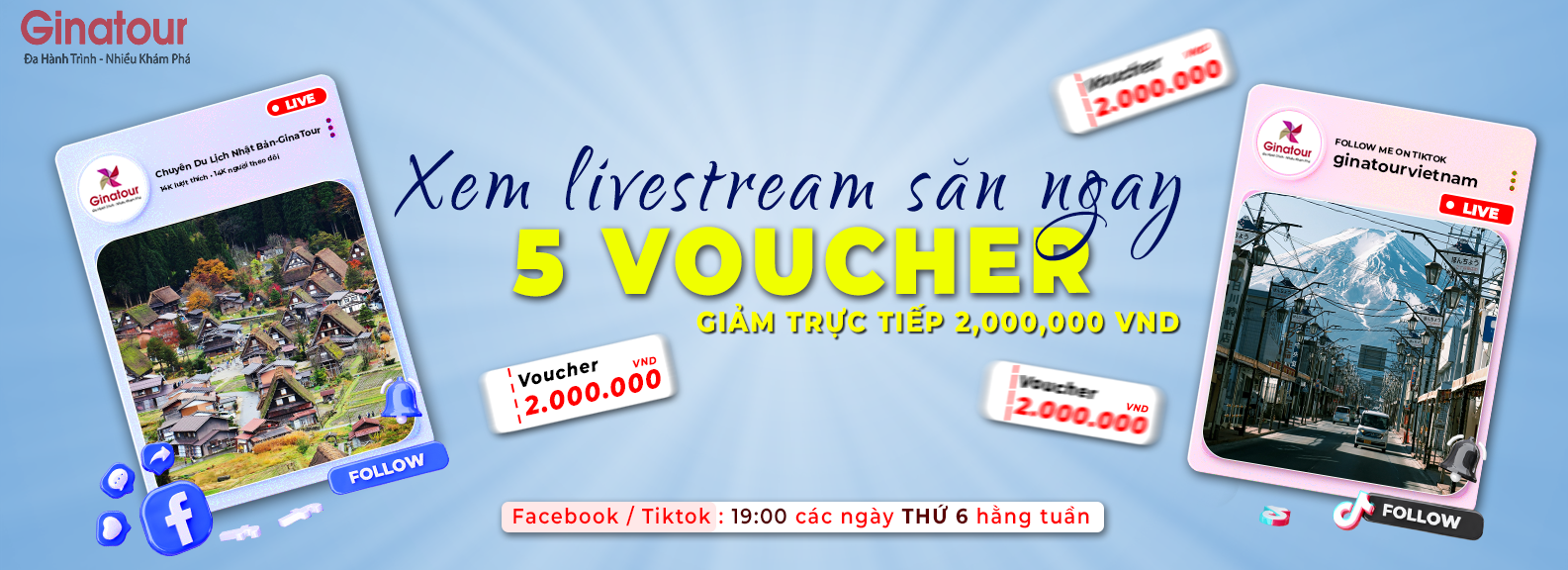 Livestream DU LỊCH NHẬT BẢN - ƯU ĐÃI NGẬP TRÀN