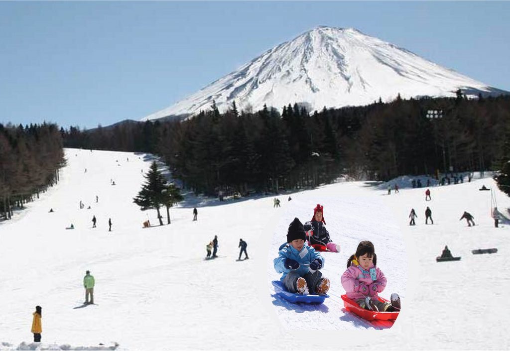 Trượt tuyết dưới chân núi Phú Sĩ