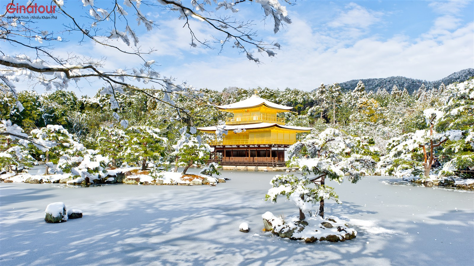 Ngôi chùa dát vàng Kinkakuji ở Kyoto